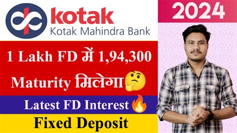 kotak mahindra bank fd interest rates 2024